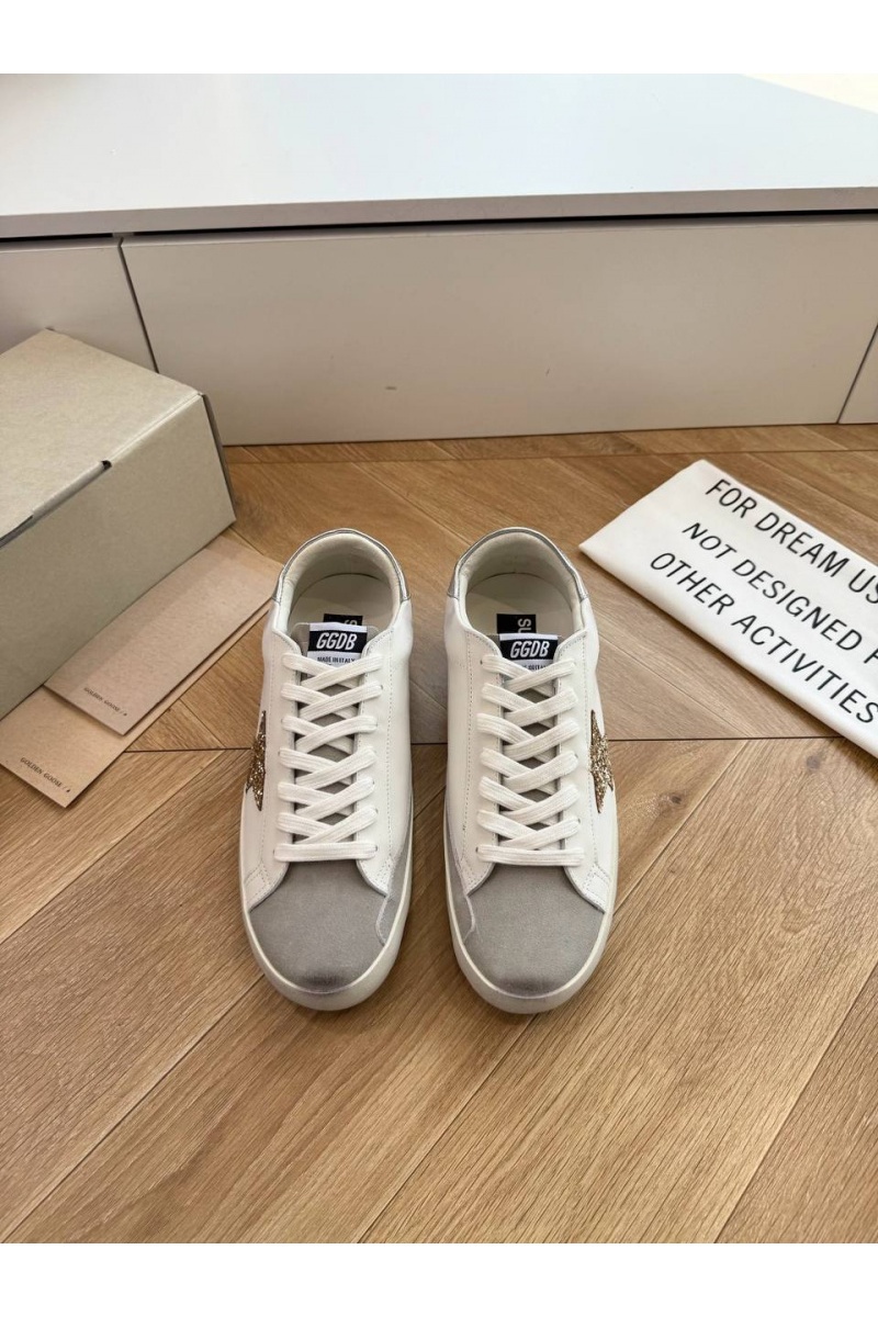 Designer Clothing Женские кожаные кроссовки Golden Goose Super Star premium