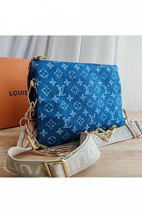 Джинсовая сумка Coussin PM Monogram 27x20 см
