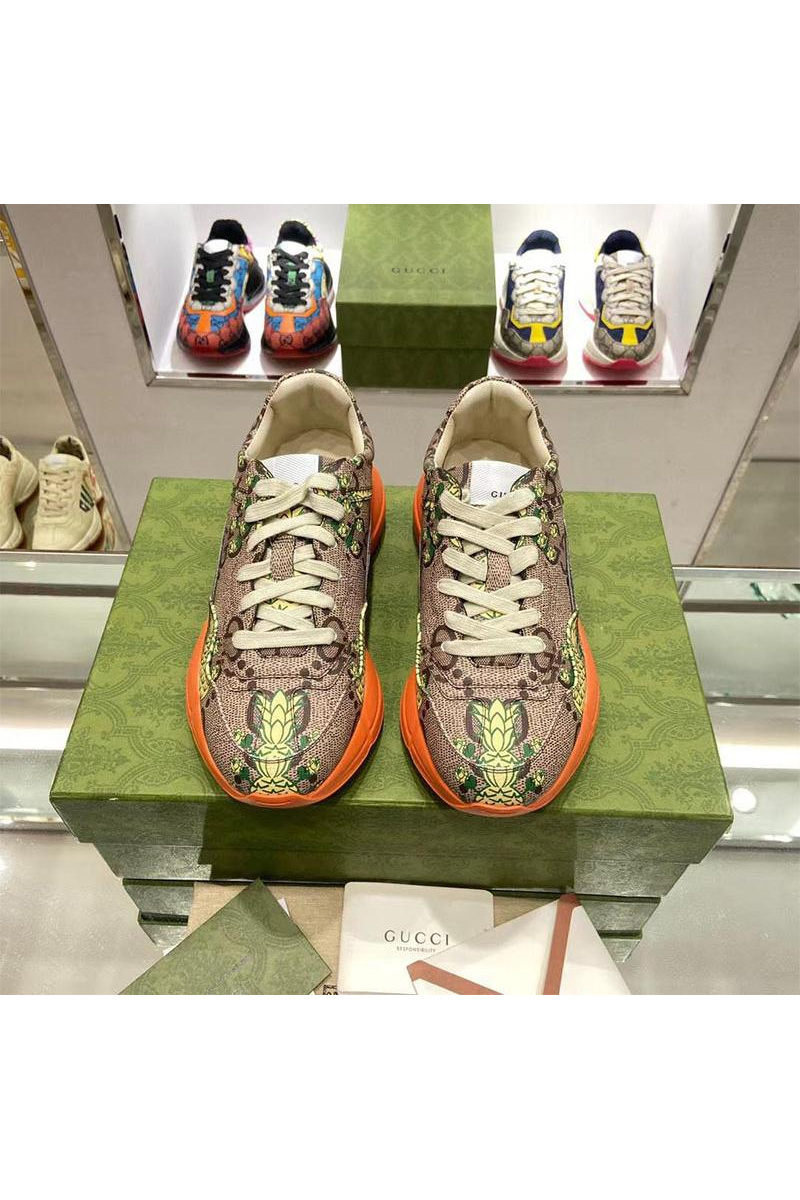 Gucci Женские кроссовки GG Rhyton "Pineapple"
