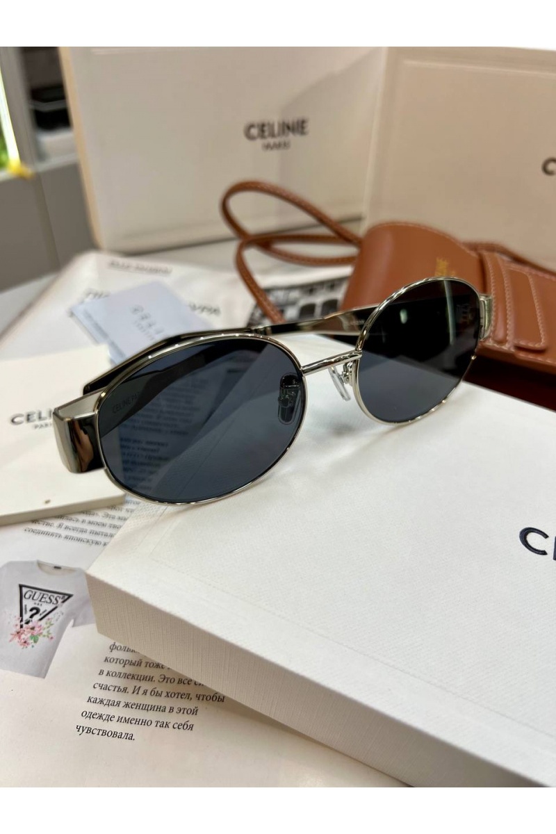 Celine Солнцезащитные очки Triomphe - Black / Silver