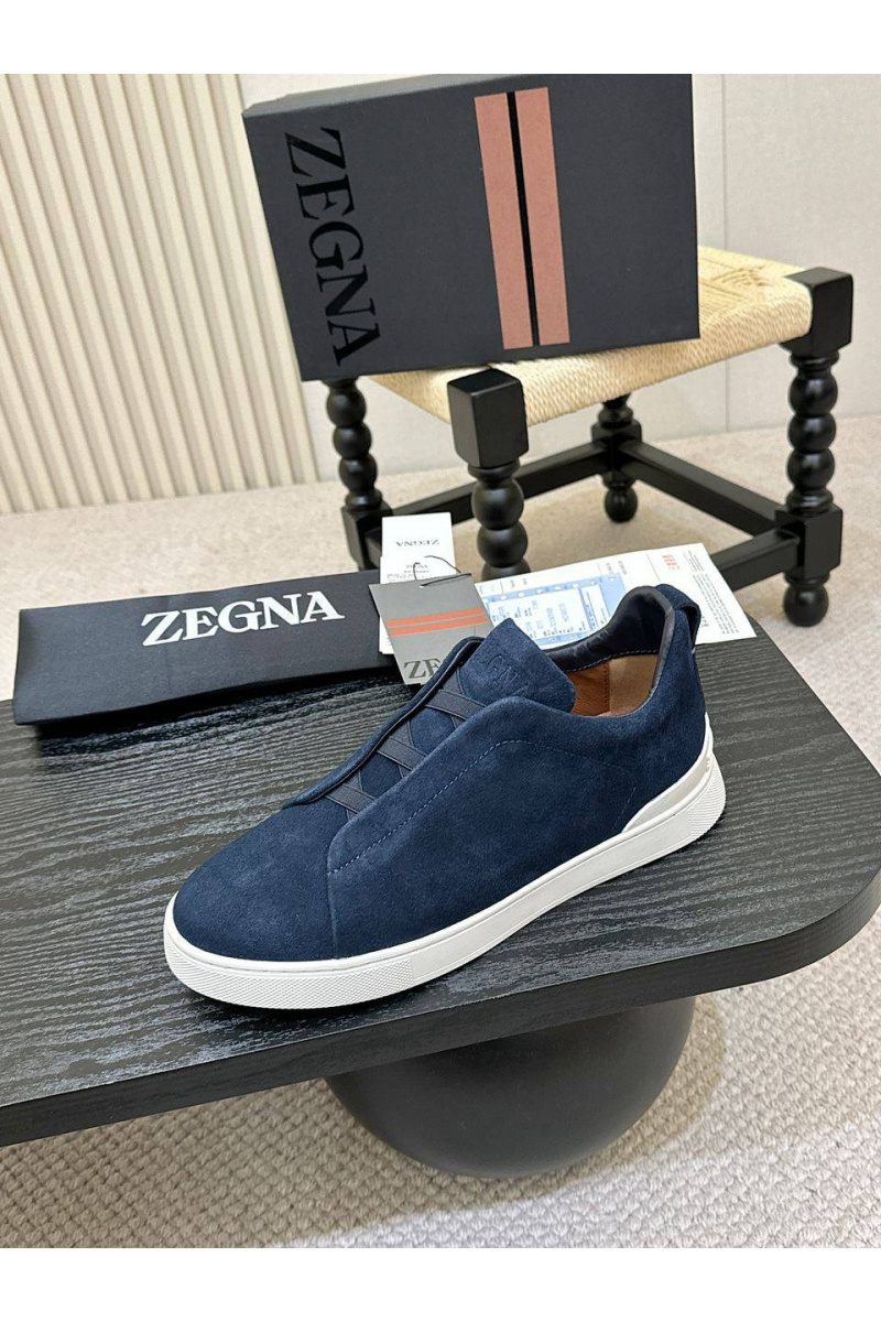 Zegna Мужские кроссовки Triple Stitch - Navy