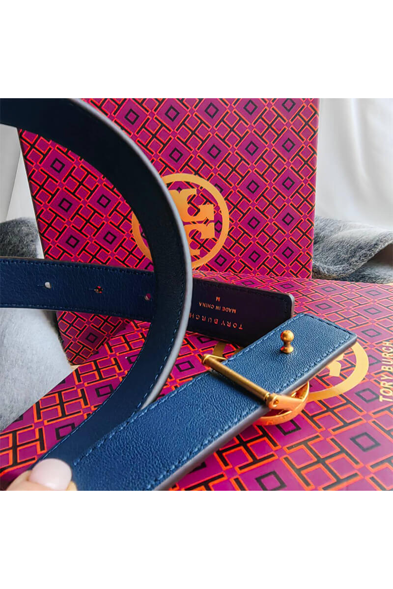 Designer Clothing Двусторонний кожаный ремень Tory Burch - длина 80 / 85 см