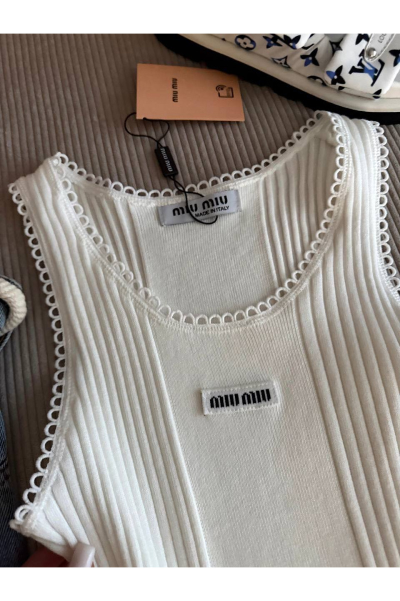 MIU MIU Женская белая майка premium