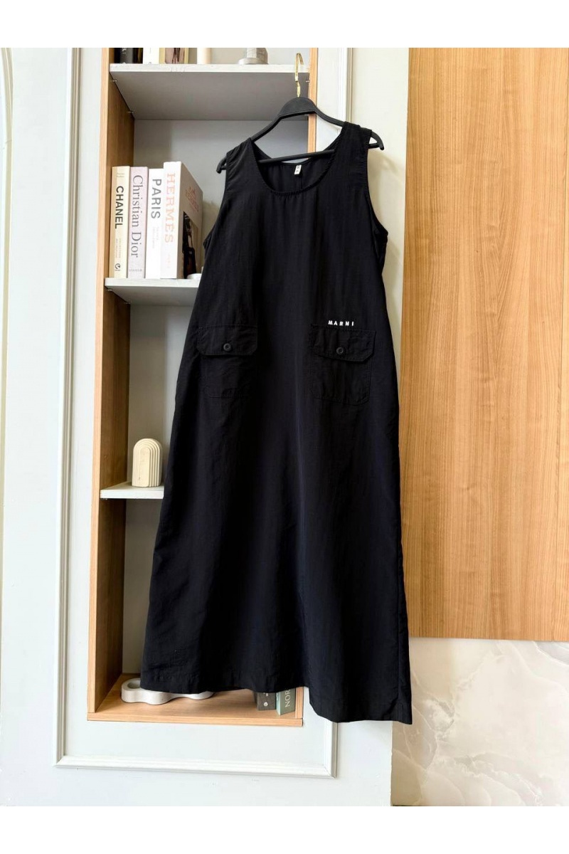 Designer Clothing Женское чёрное платье Marni