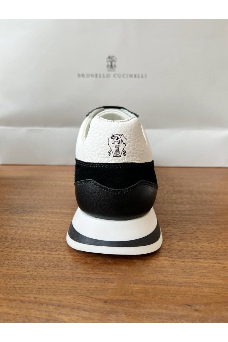 Brunеllо Сuсinеlli Комбинированные кроссовки Premium - White / Black