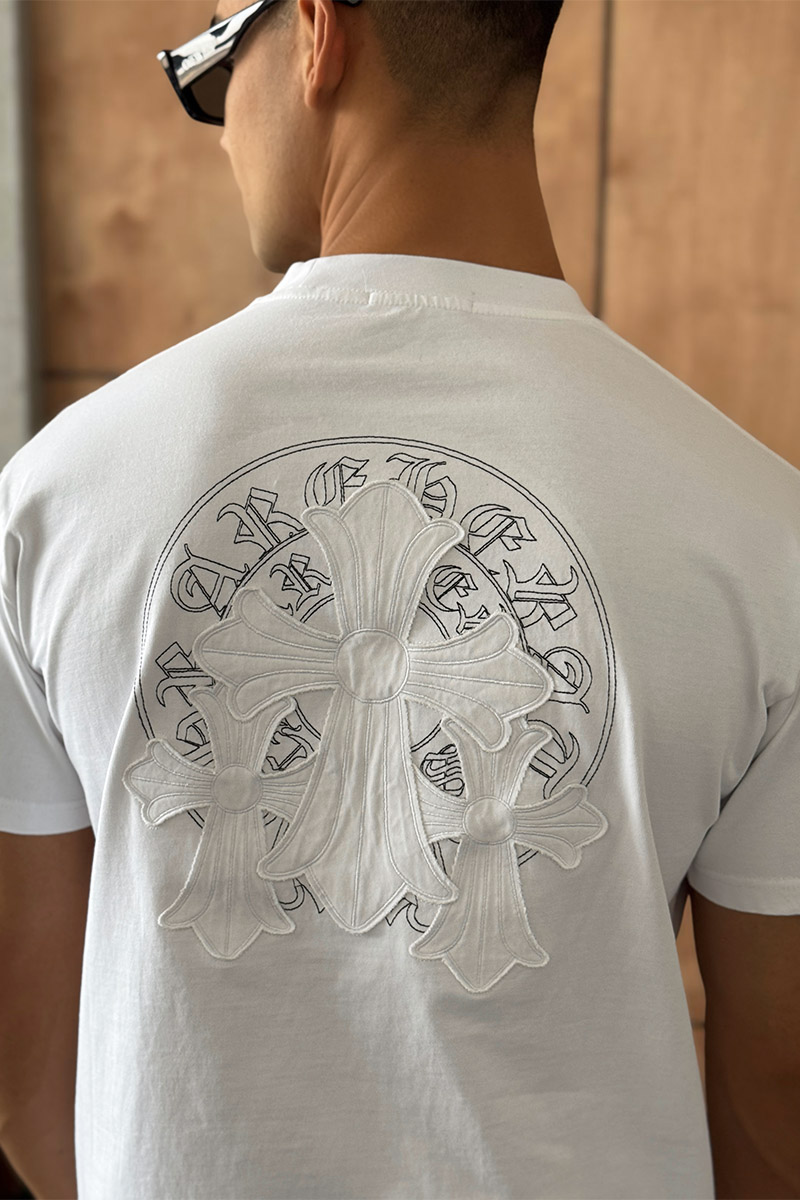 Designer Clothing Белая оверсайз футболка Gothic logo