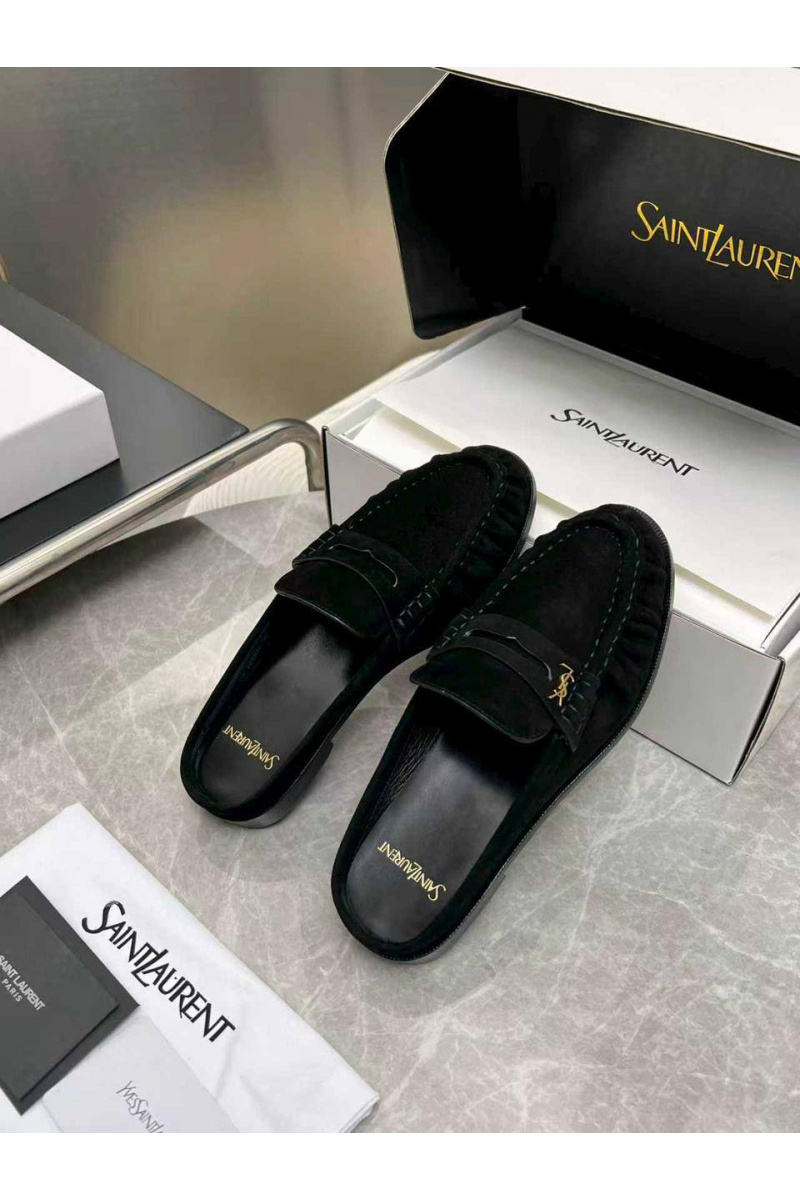 Yves Saint Laurent Женские замшевые мюли premium
