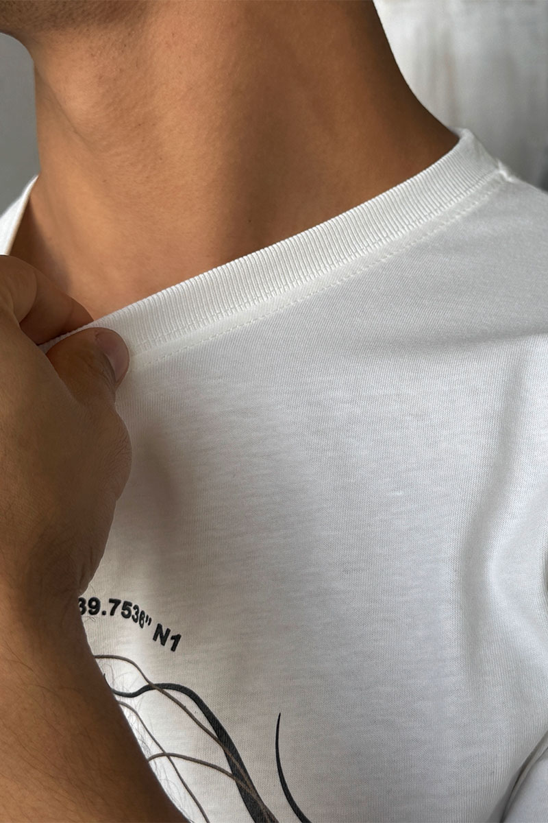 Burberry Мужская футболка Globe-graphic - White