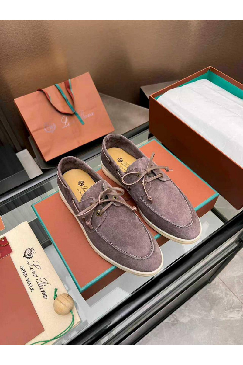 Loro Piana Женские замшевые лоферы premium