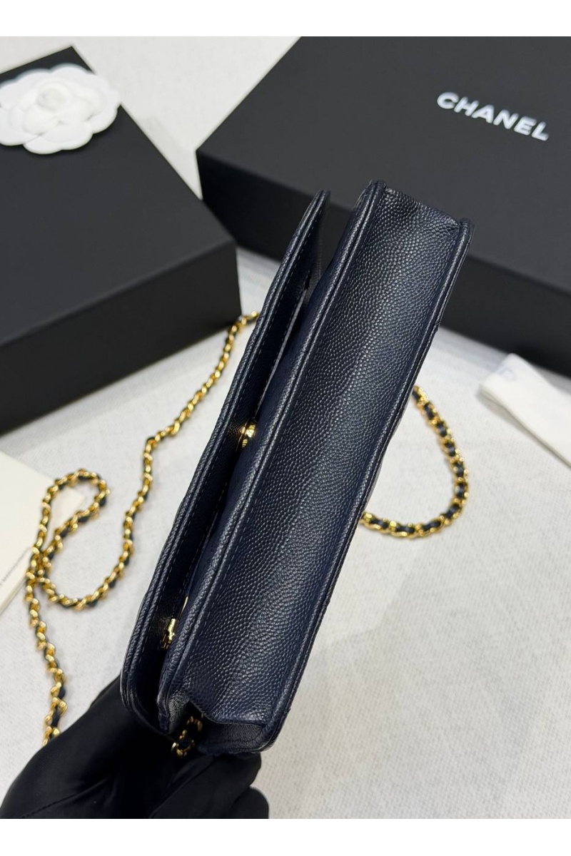 Chаnеl Кожаная сумка Wallet on Chain premium 19x12x4 см