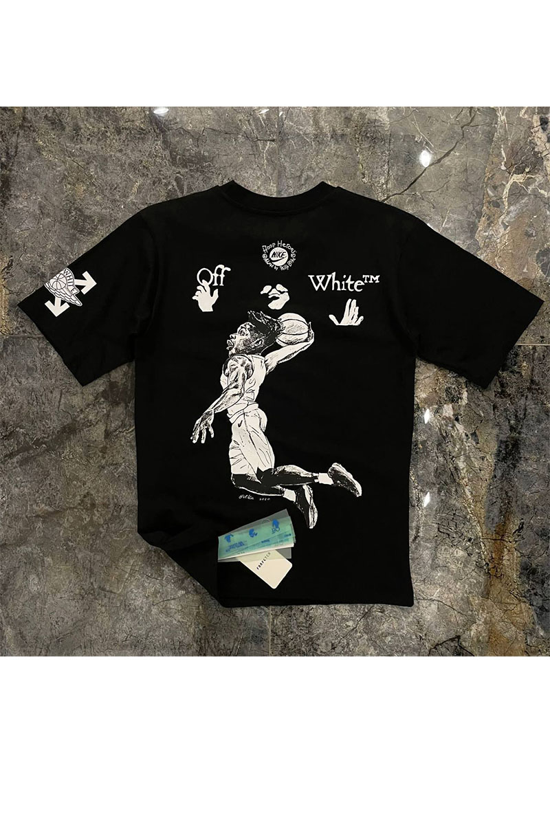 Off-White Чёрная оверсайз футболка  Air Jordan