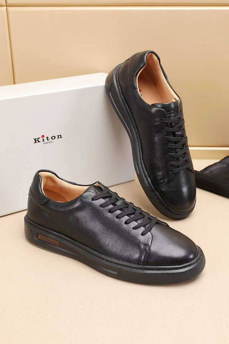 Kiton Мужские кожаные кроссовки 
