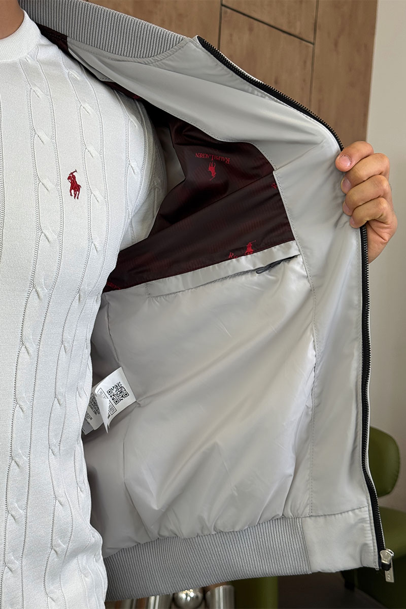 Polo Ralph Lauren Мужской серый бомбер 