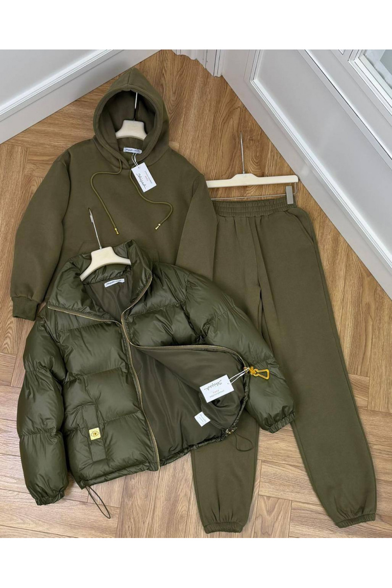 Schiaparelli Женский костюм тройка на флисе premium - Green