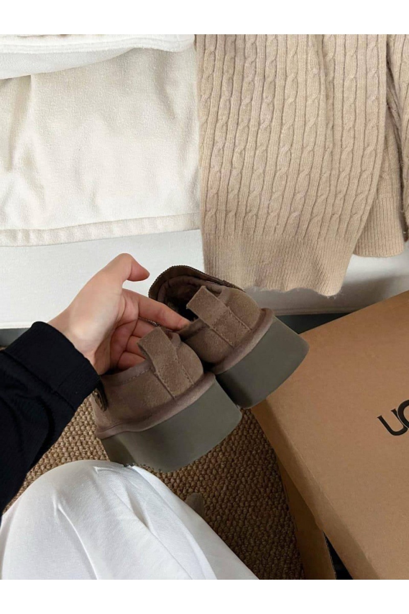 UGG Замшевые женские слиперы с мехом Lanah