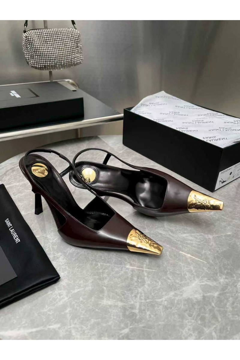 Yves Saint Laurent Женские кожаные туфли premium