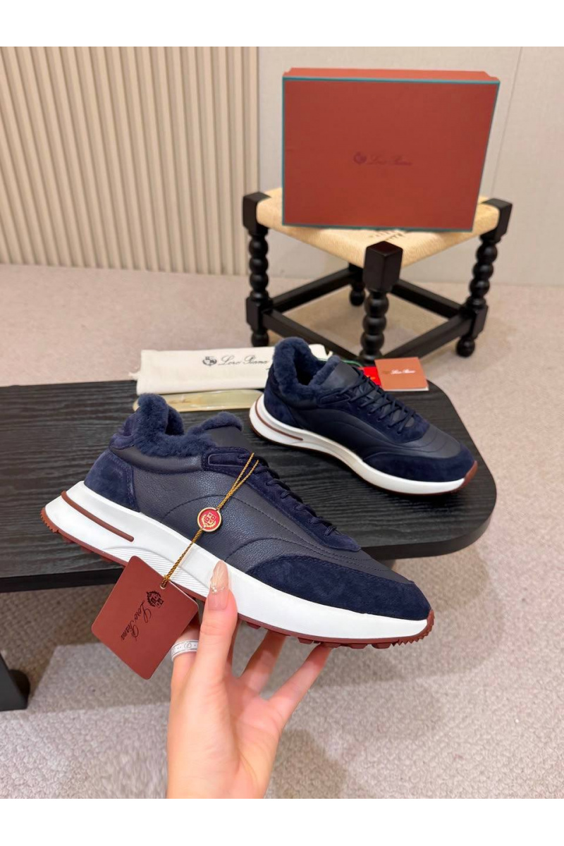 Loro Piana Кроссовки с мехом Week End Walk Evo premium