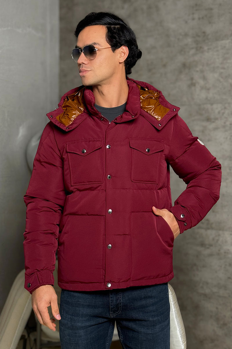Moncler Мужской пуховик Fornas - Burgundy 