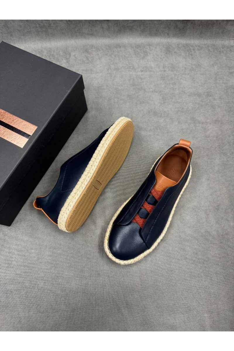 Zegna Мужские кроссовки Ermenegildo Zegna Triple Stitch - Navy