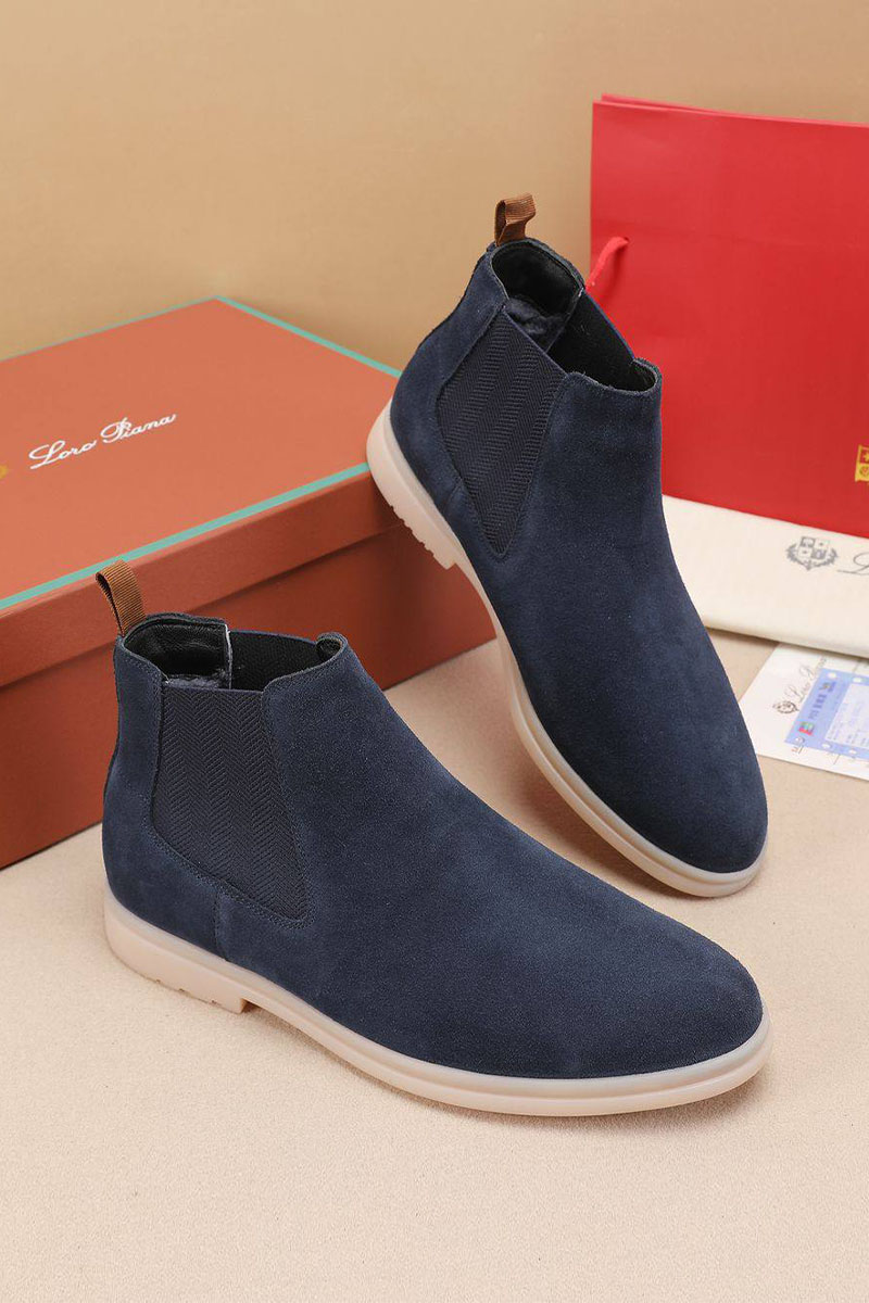 Loro Piana Замшевые ботинки с мехом 
