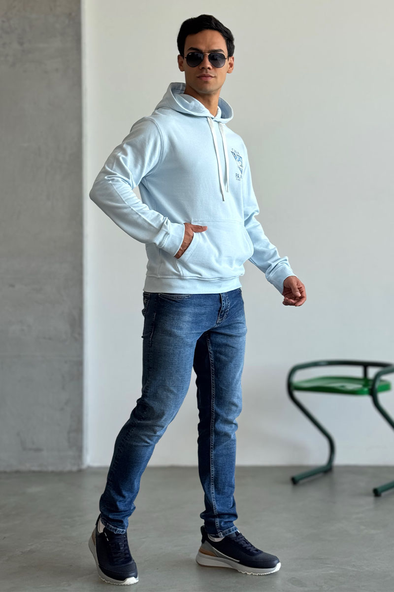 Casablanca Мужское голубое худи Par Avion