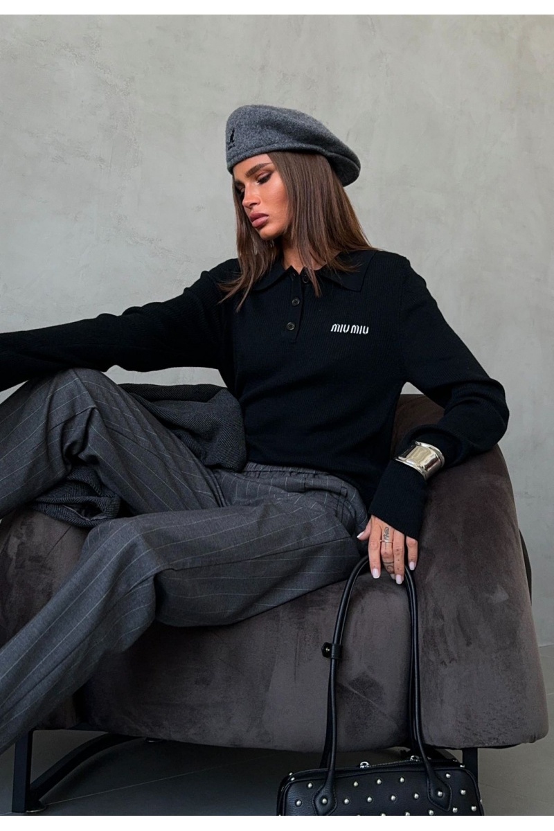 MIU MIU Женская чёрная кофта 
