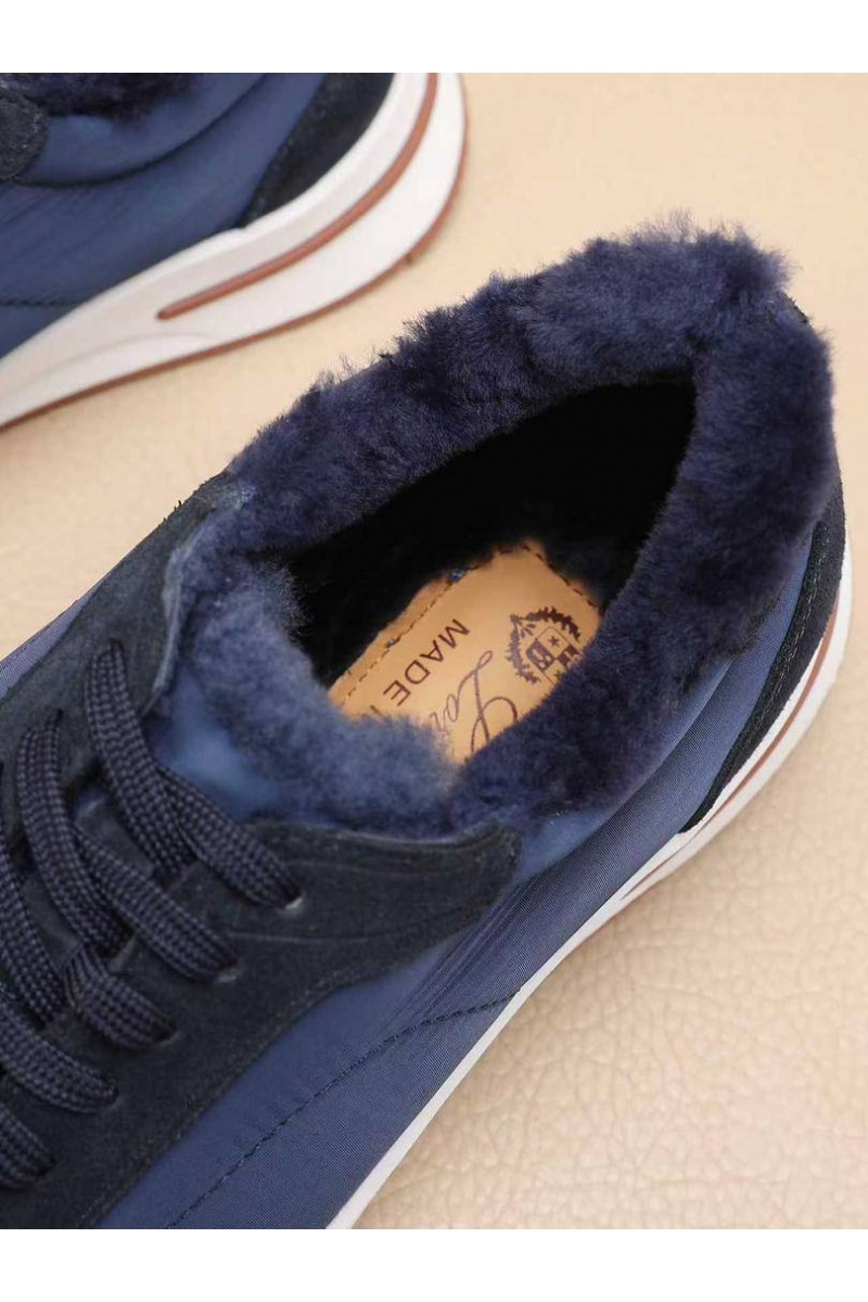 Loro Piana Кроссовки с мехом Week End Walk Evo 