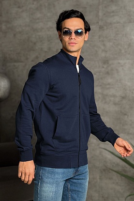 Кофта тёмно-синего цвета Zip-Up Compass-patch