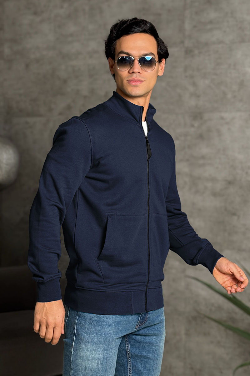 Stone Island Кофта тёмно-синего цвета Zip-Up Compass-patch