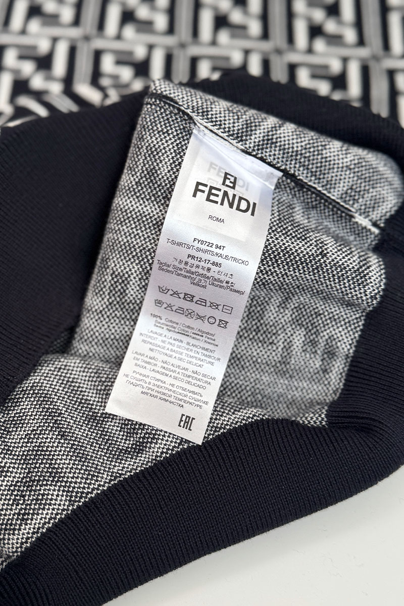 Fendi Тёмно-синий джемпер FF Monogram 
