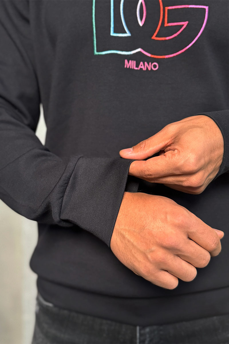 Dоlсе & Gаbbаnа Чёрный мужской свитшот multicolor logo