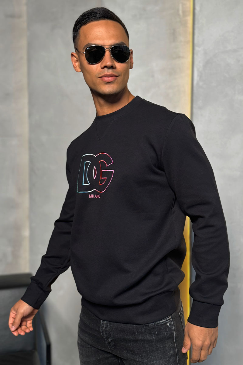 Dоlсе & Gаbbаnа Чёрный мужской свитшот multicolor logo