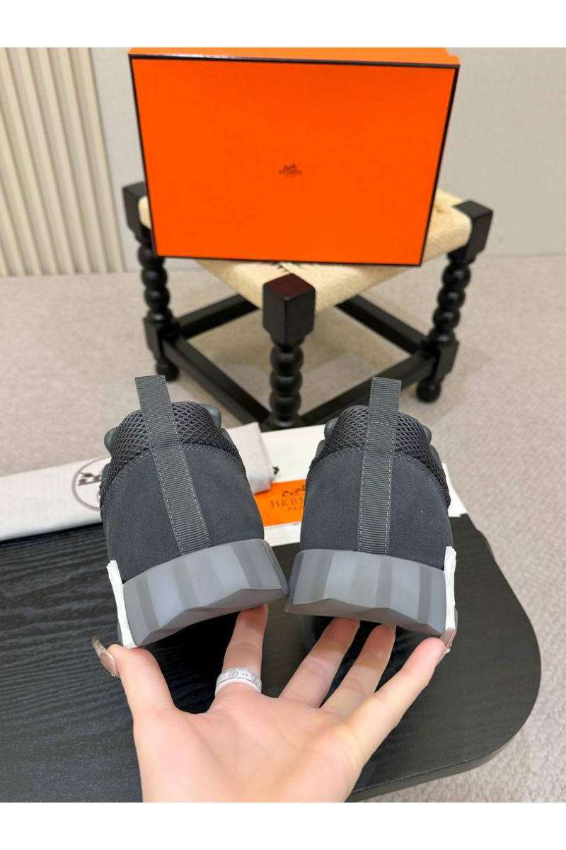 Hermes Мужские серые кроссовки Bouncing