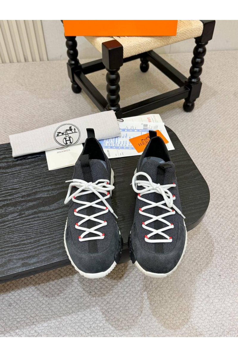 Hermes Текстильные кроссовки lift slip-on