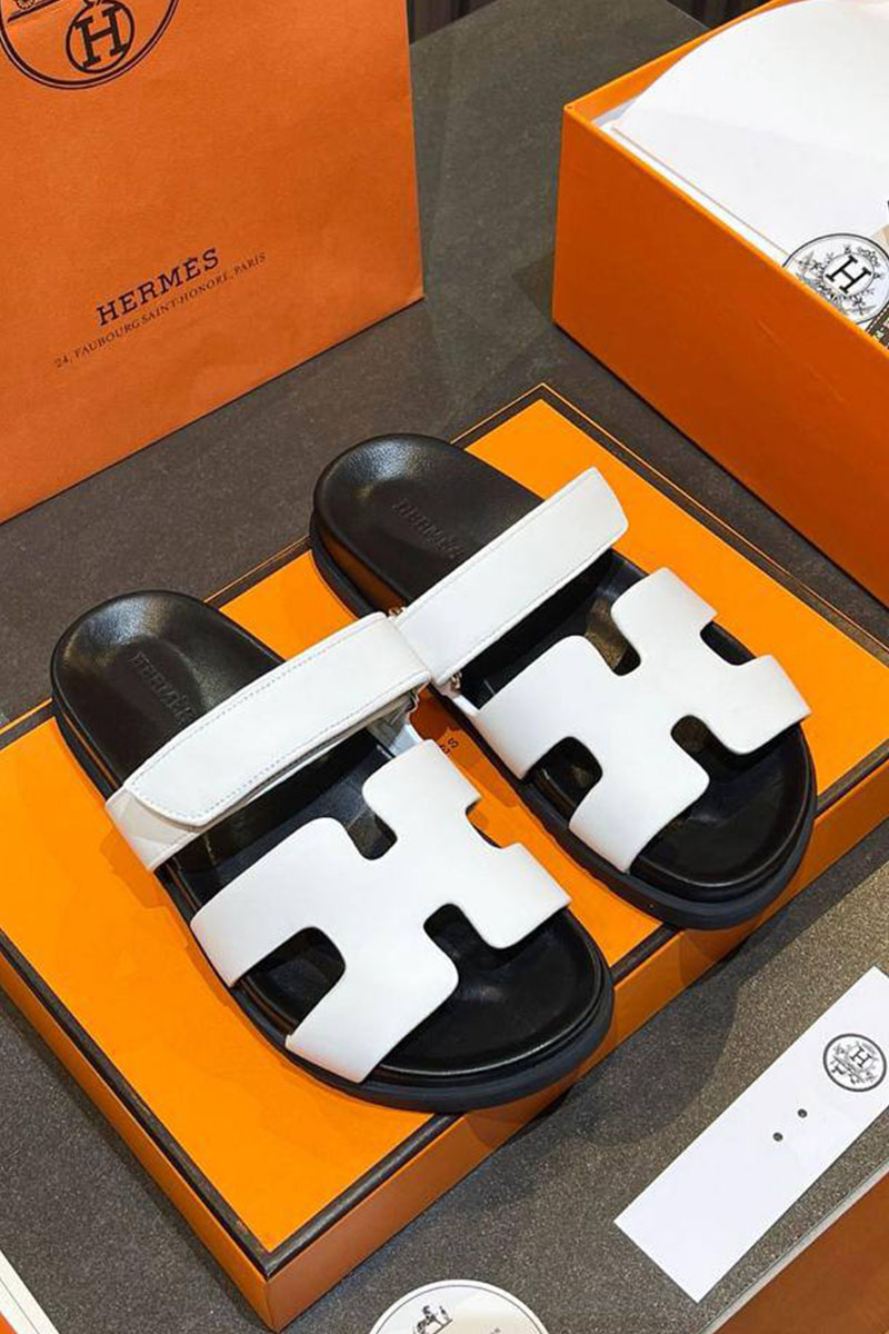 Hermes Женские кожаные сандалии Chypre