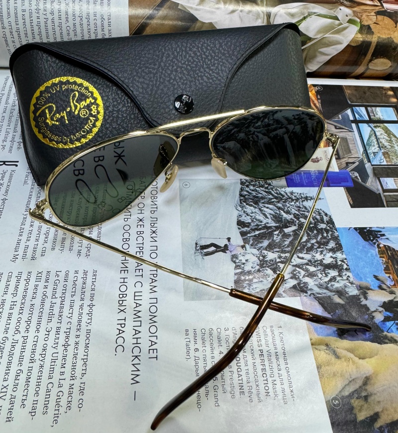 Ray-Ban Солнцезащитные очки Aviator Large Metal - Green