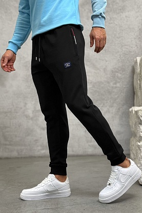 Чёрные спортивные штаны logo-patch 