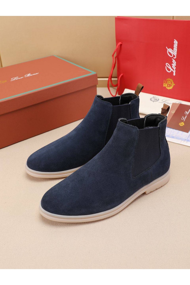 Loro Piana Замшевые ботинки с мехом 