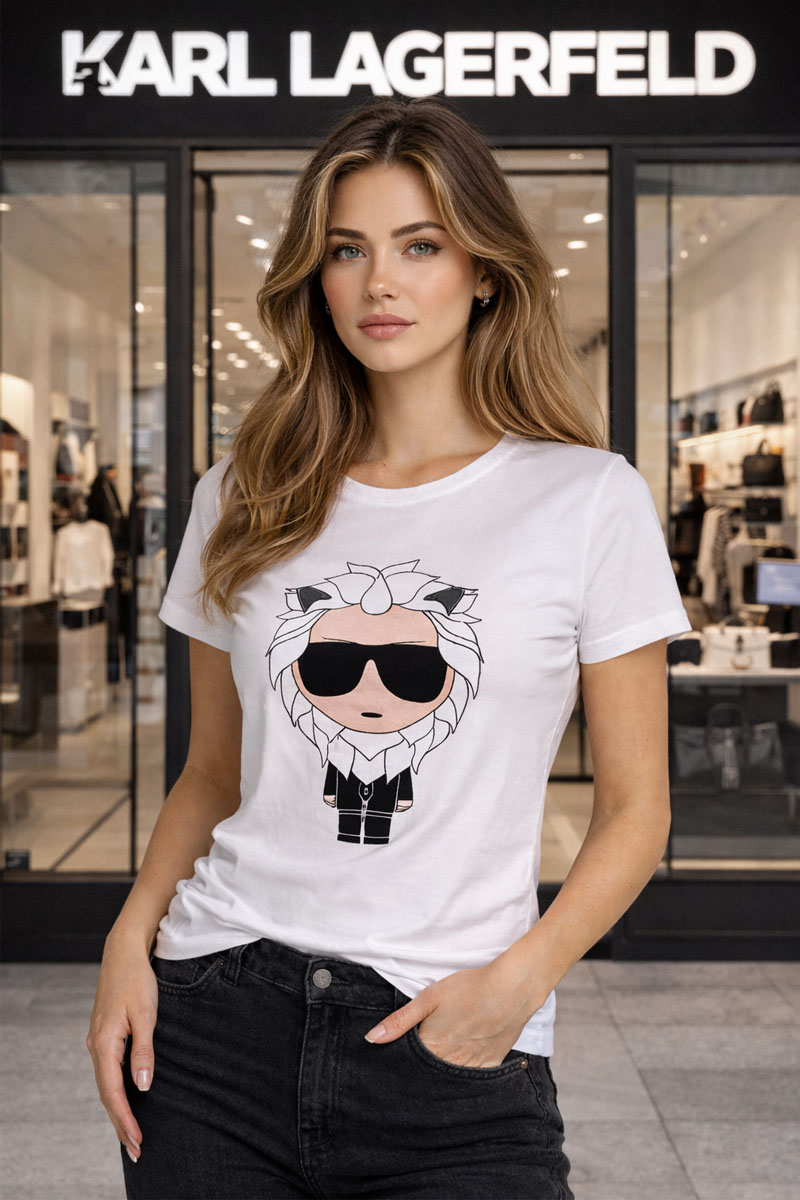 Company КL Женская белая футболка "Leo"
