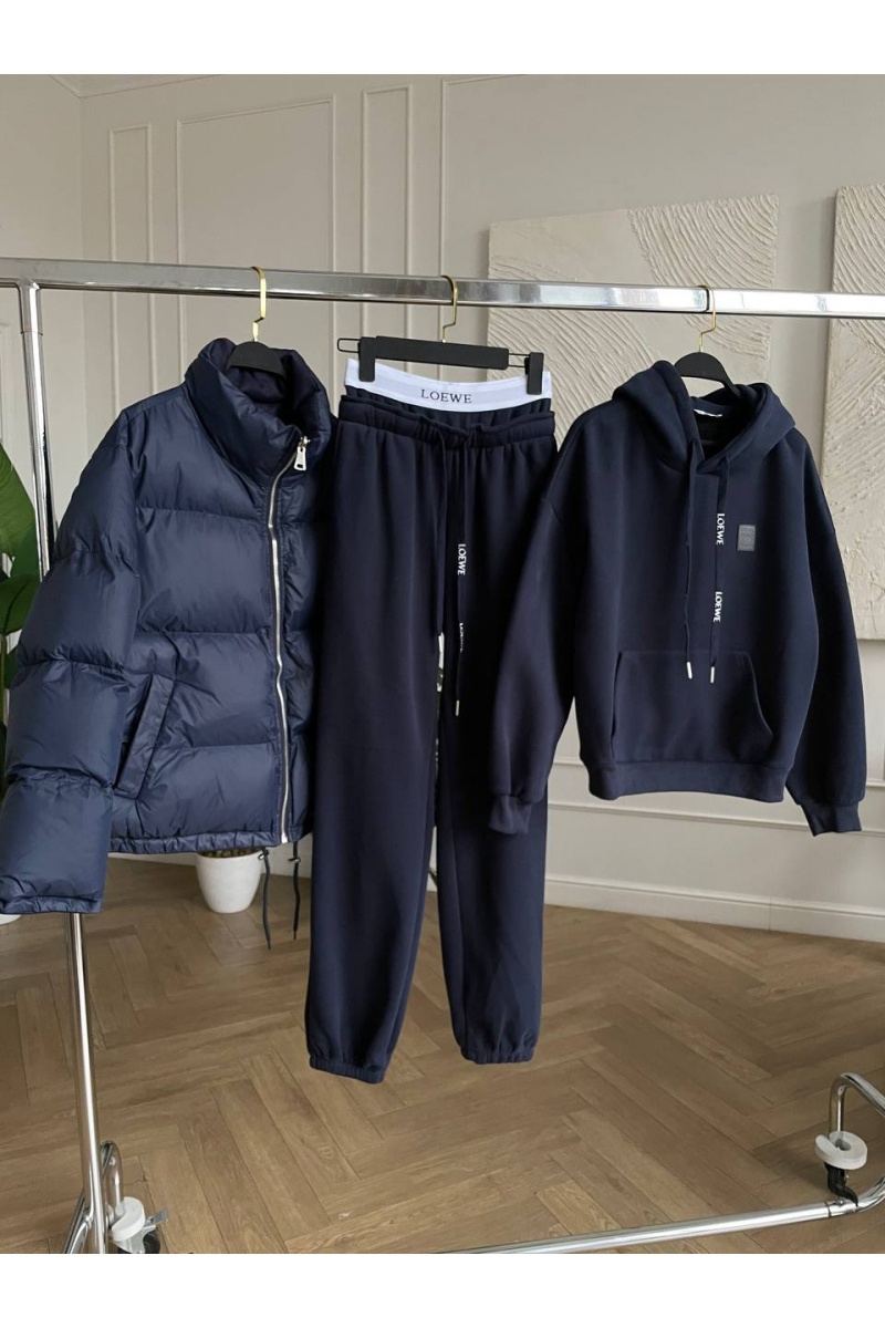 Loewe Женский костюм тройка на флисе Premium - Navy