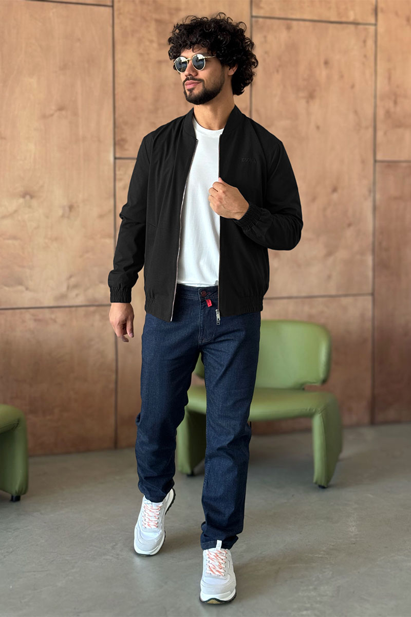 Zegna Мужской бомбер чёрного цвета