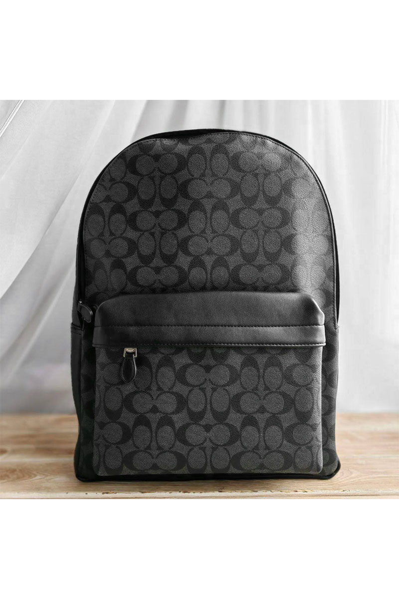 Coach Кожаный рюкзак Coach monogram 39x30 см