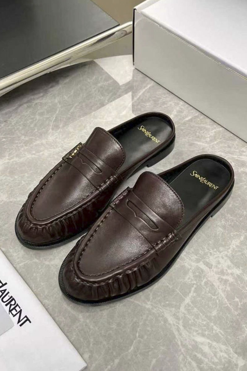 Yves Saint Laurent Женские кожаные мюли premium
