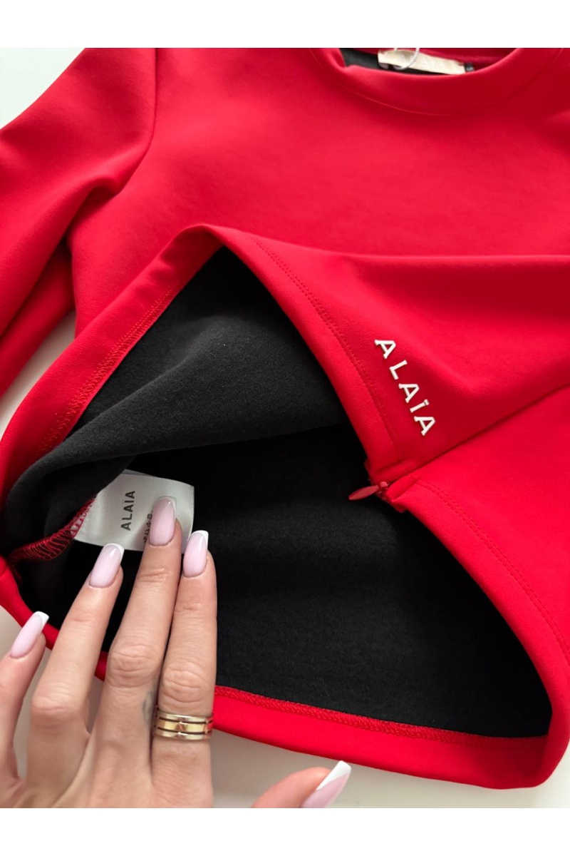 Designer Clothing Женский костюм на флисе красного цвета Alaia