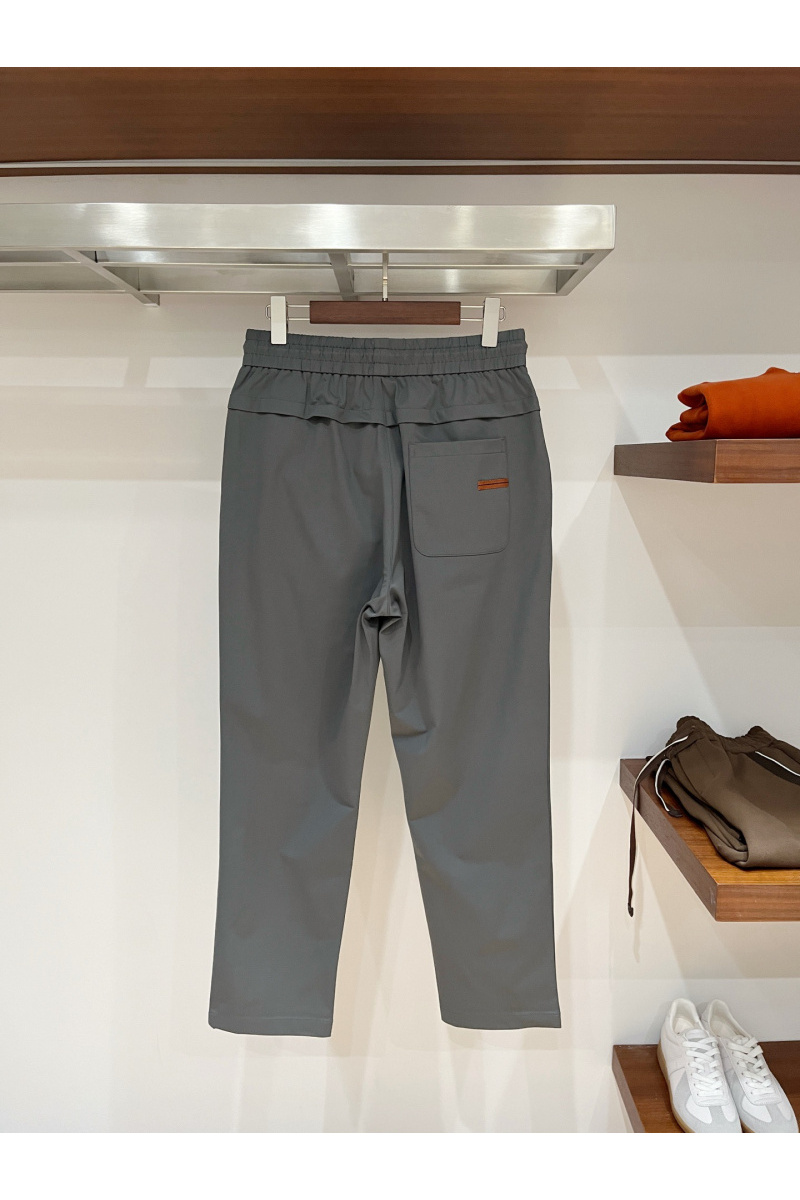 Zegna Мужские серые штаны premium
