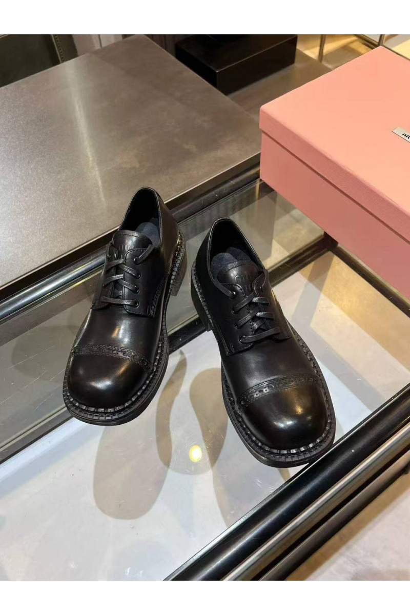 MIU MIU Женские кожаные ботинки дерби 