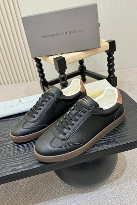 Кожаные кроссовки low-top - Black