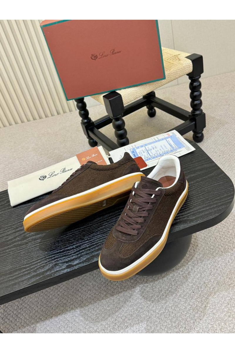 Loro Piana Мужские кроссовки Tennis Walk - Brown