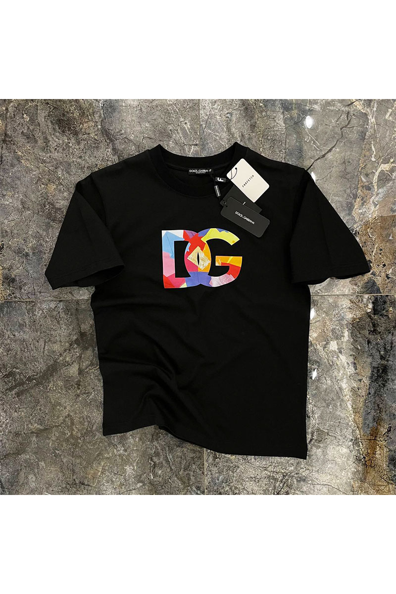 Dоlсе & Gаbbаnа Чёрная оверсайз футболка multi-colored logo
