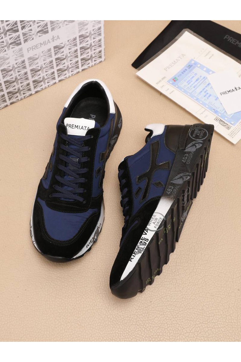 Premiata Комбинированные кроссовки Mick - Navy
